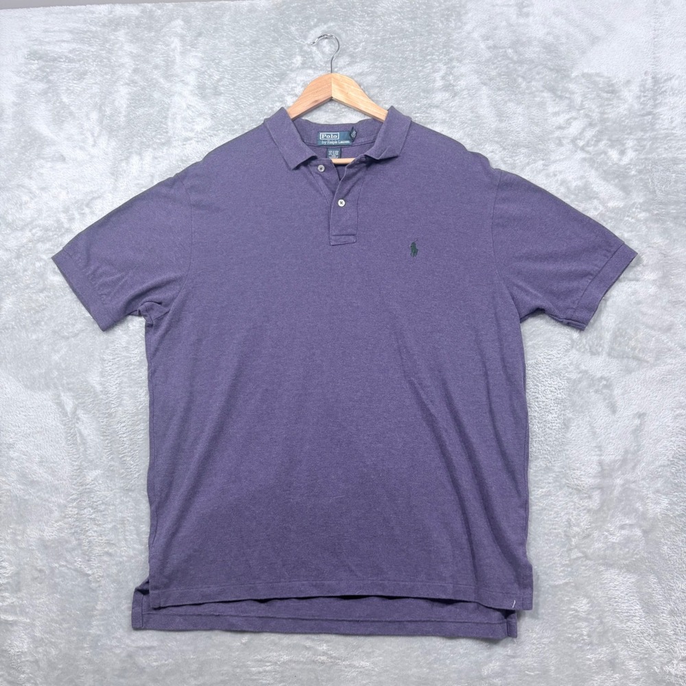 Polo Ralph Lauren Polo Shirt Mens XL Purple Short Sleeve Pique Pony Logo